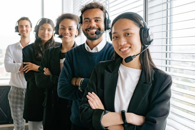 Happy employee smiling at the camera